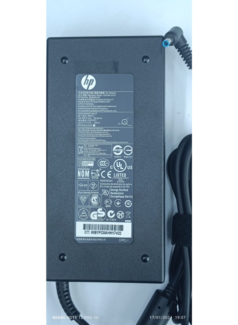 CSF 150W AC Adapter Fit for HP Zbook 15 G4 G5 G6 Fury 15 17 HP Victus Charger 150W Omen 15 17 Pavilion Gaming 15 917649 850 776620 001 TPN CA11 TPN DA09 L48757 003 Power Supply Cord 150w charger - Image 3